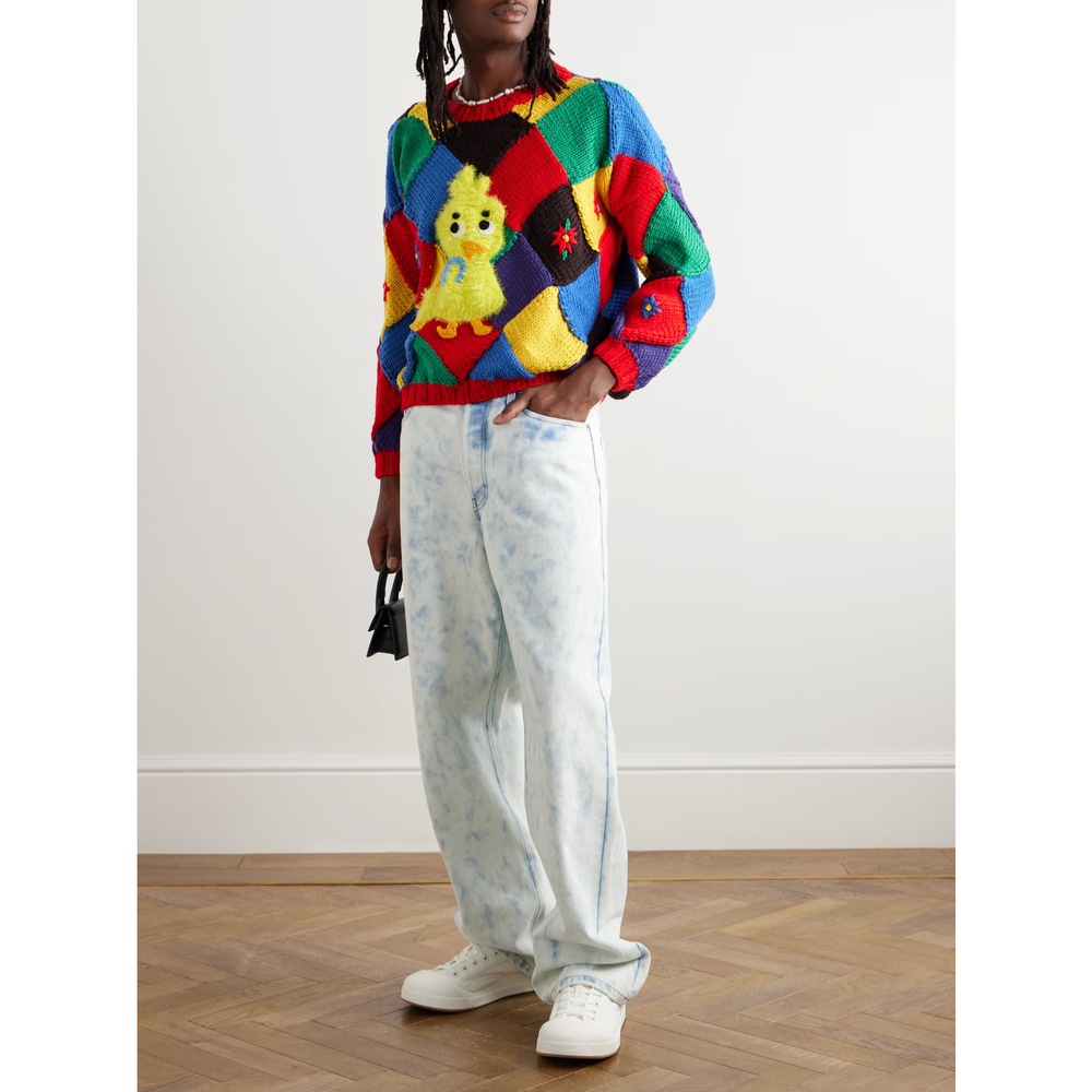 ERL PATCHWORK SWEATER SIZE MEDIUM NWT - image 12